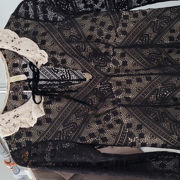 Free People talk that talk lace black dress - Picture 2 of 10